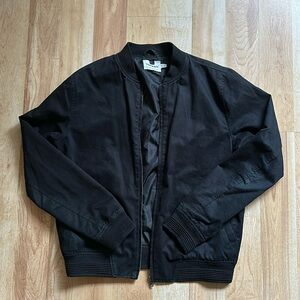 Topman Black Bomber Jacket Size L